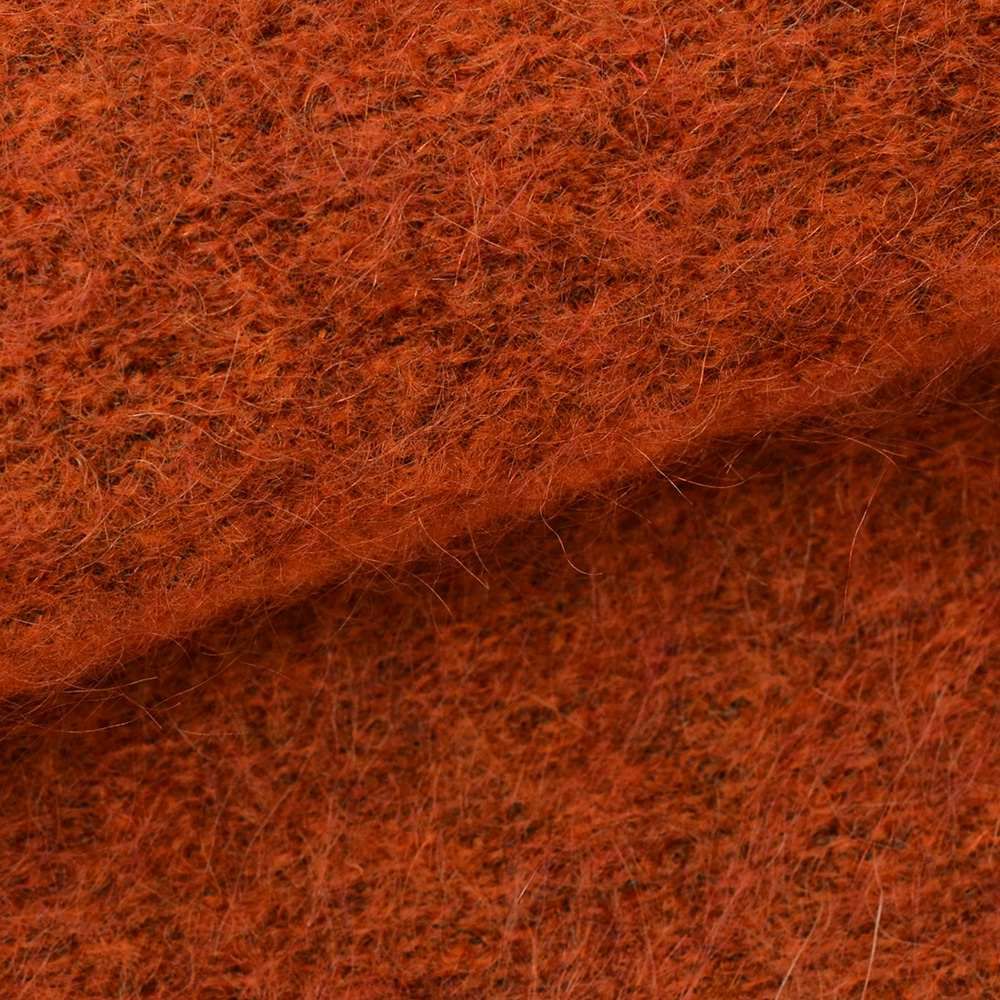 フィリッポデローレンティスFILIPPODELAURENTIISクルーネックニットメンズミドルゲージモヘアウールsuperkidmohoirレッドブラウンレンガ色長袖スリムフィット国内正規品でらでら公式ブランド