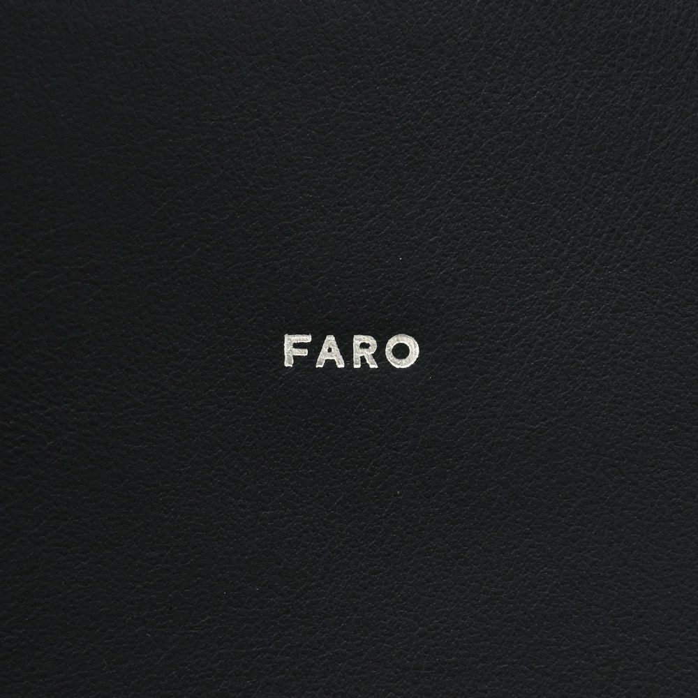 ファーロFARO横長トートバッグメンズスムースカーフレザーブラック黒マグネット開閉式ブランドロゴデザインレザーハンドル男女兼用大容量国内正規品でらでら公式ブランド