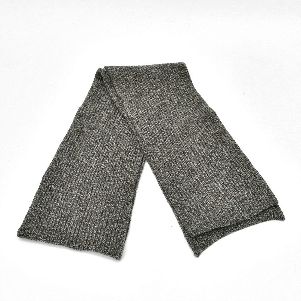 ザノーネZANONEニットマフラーリブ編みヴァージンウールZANOPモカブラウンメランジユニセックス長方形タイププレゼントギフト国内正規品でらでら公式ブランド