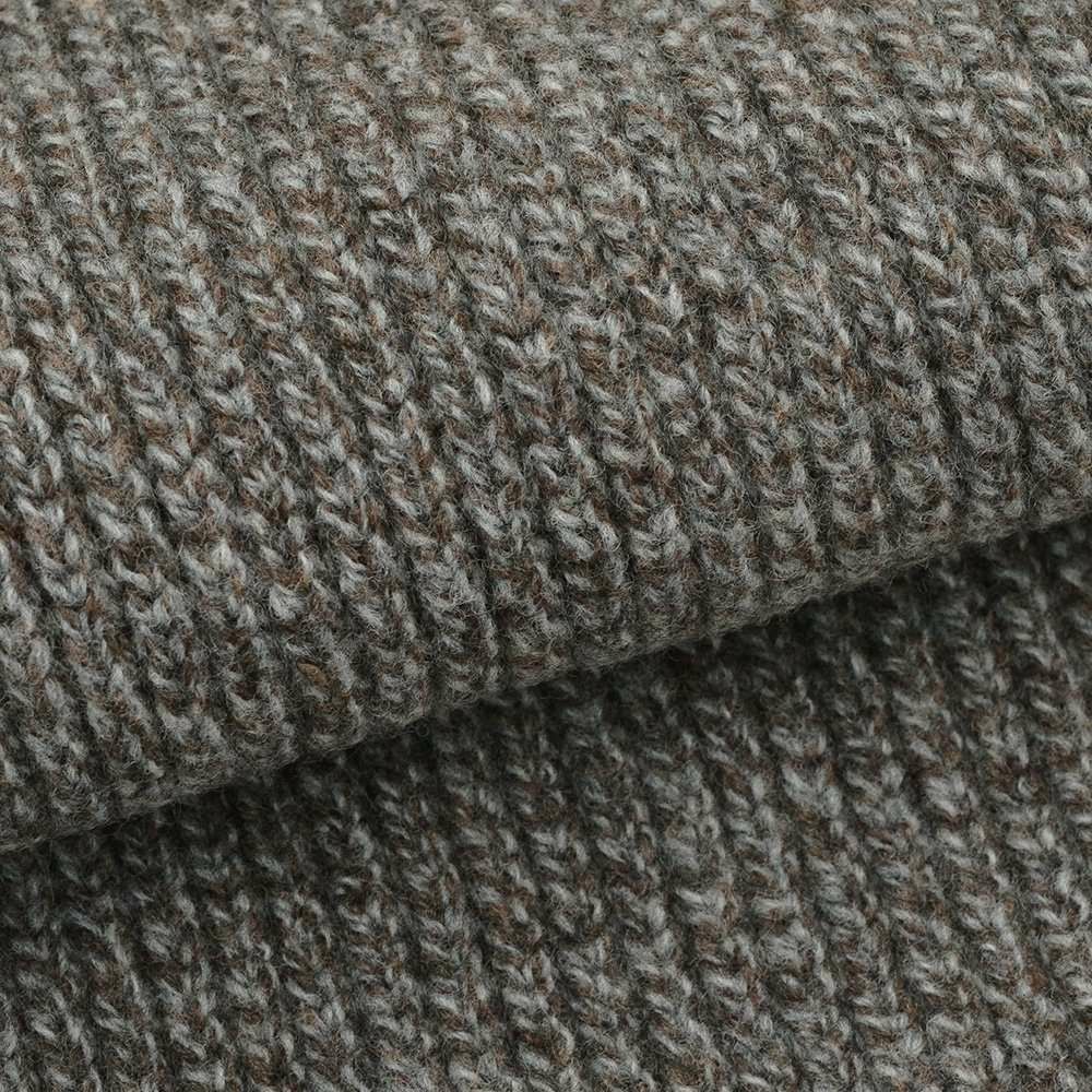 ザノーネZANONEニットマフラーリブ編みヴァージンウールZANOPモカブラウンメランジユニセックス長方形タイププレゼントギフト国内正規品でらでら公式ブランド