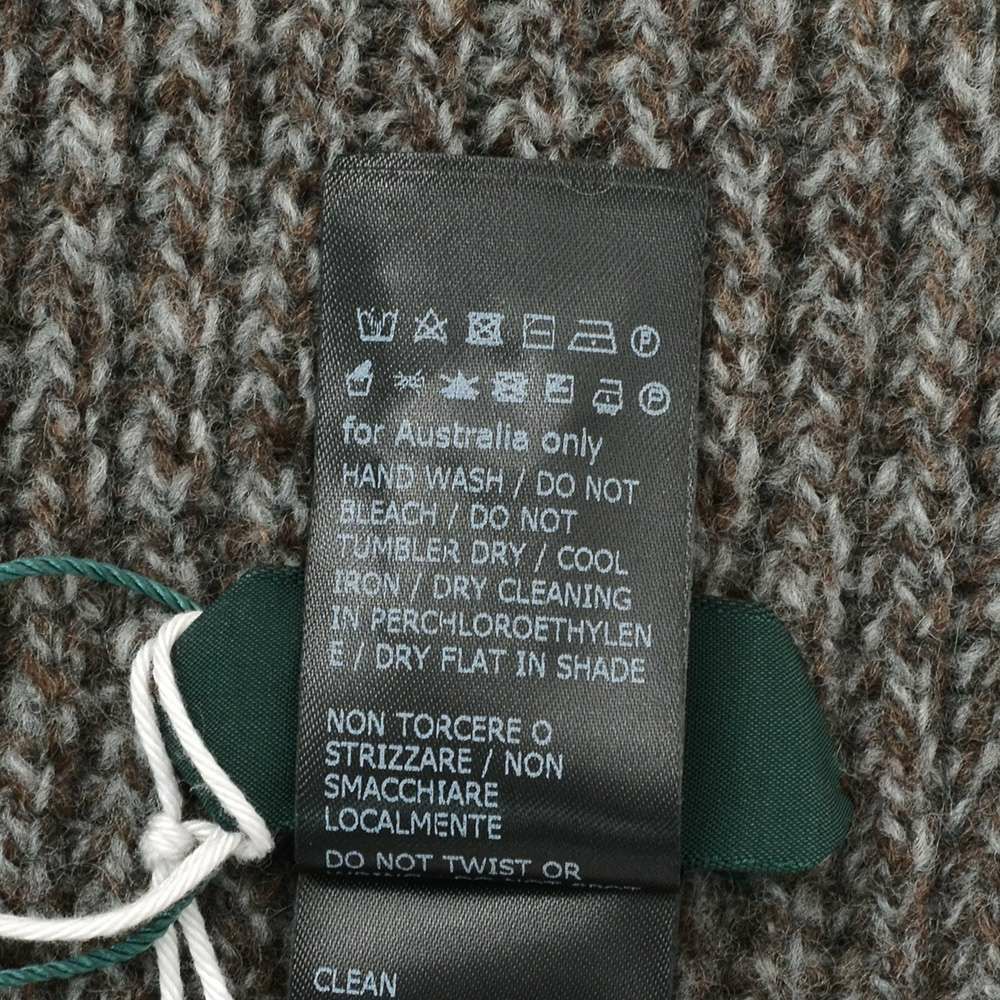 ザノーネZANONEニットマフラーリブ編みヴァージンウールZANOPモカブラウンメランジユニセックス長方形タイププレゼントギフト国内正規品でらでら公式ブランド