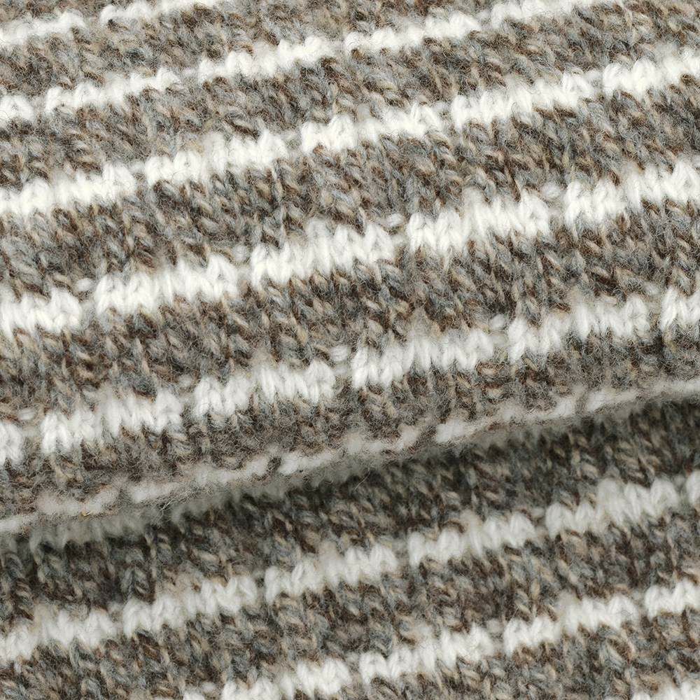 ザノーネZANONEニットマフラーリバーシブル編み柄デザインミドルゲージホワイト×ブラウンウール素材ユニセックス長方形タイプ2フェイスプレゼント国内正規品でらでら公式ブランド