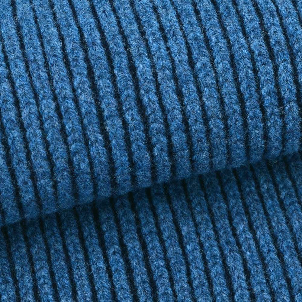 ザノーネZANONEニットマフラーリブ編みヴァージンウールSCIARPAブルーユニセックス長方形タイププレゼントギフト国内正規品でらでら公式ブランド