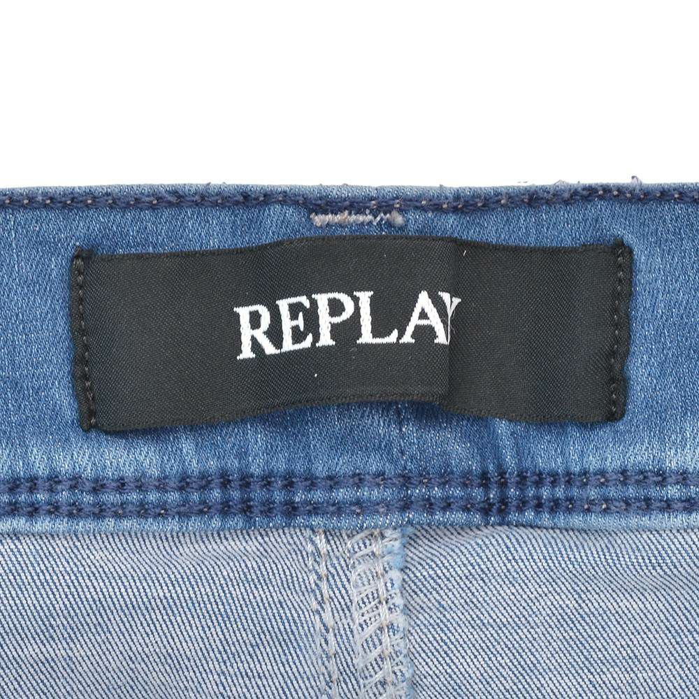 リプレイREPLAYメンズジーンズANBASSHYPERFLEXX.L.I.T.E.RE-USEDライトブルーハイパーフレックスリユーズドスリムフィットアンバス国内正規品イタリアブランド