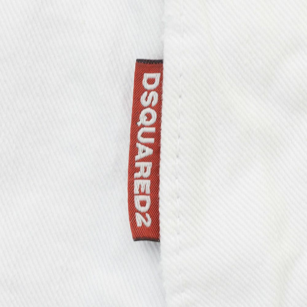 【preSALE!30%off】ディースクエアードDSQUARED2ダメージデニムメンズカラージーンズ642JEANホワイトガーメントダイルーズフィットシルエットクラッシュ&リペア加工異素材パターン国内正規品でらでら公式ブランド