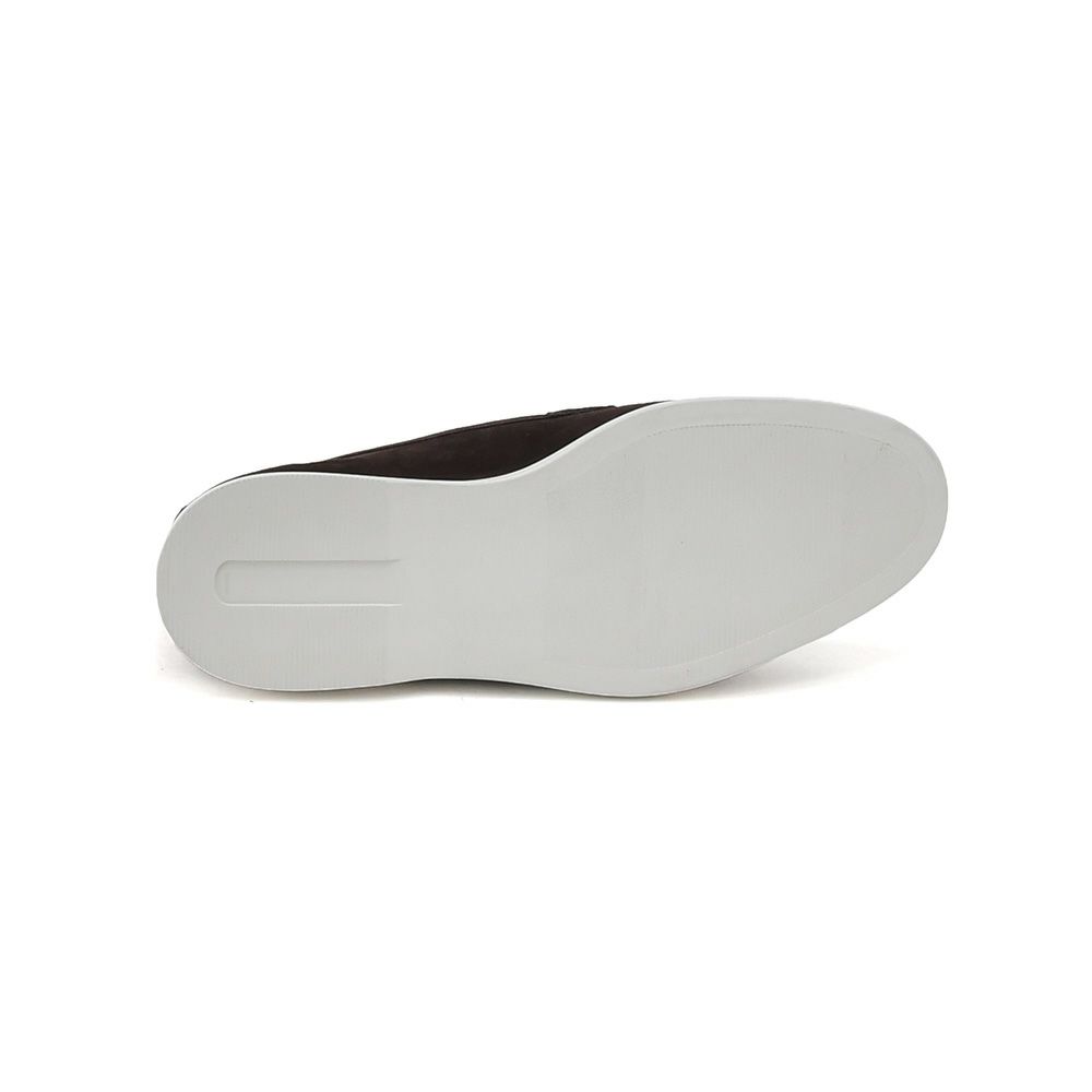 【preSALE!20%off】ヘルノHERNOモカシンスニーカーメンズスリッポンSH005UMカーフスエードダークブラウンモノグラムデザインゴムソールシルバープレート国内正規品でらでら公式ブランド