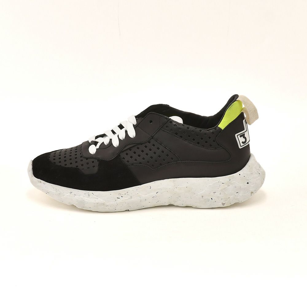 ブロックス79BLOCKS79スニーカーメンズレースアップシューズCOBIモデルパンチングブランドアイコンブラック黒スムースレザーEｘtralightソールサスティナブル国内正規品でらでら公式ブランド