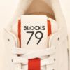 ブロックス79BLOCKS79スニーカーメンズレースアップシューズAMIKモデルグログランテープブランドアイコンホワイト×レッドスムースレザーゴムソールサスティナブル国内正規品でらでら公式ブランド