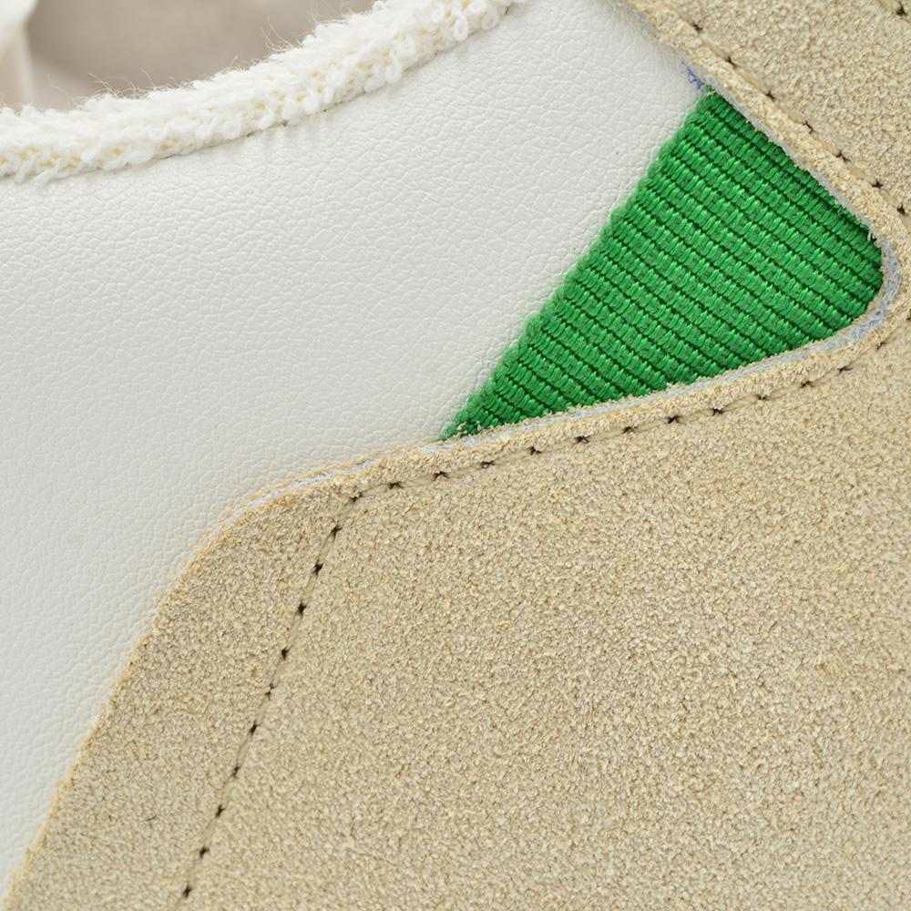 ブロックス79BLOCKS79スニーカーメンズレースアップシューズAMIKモデルグログランテープブランドアイコンホワイト×グリーンスムースレザーゴムソールサスティナブル国内正規品でらでら公式ブランド