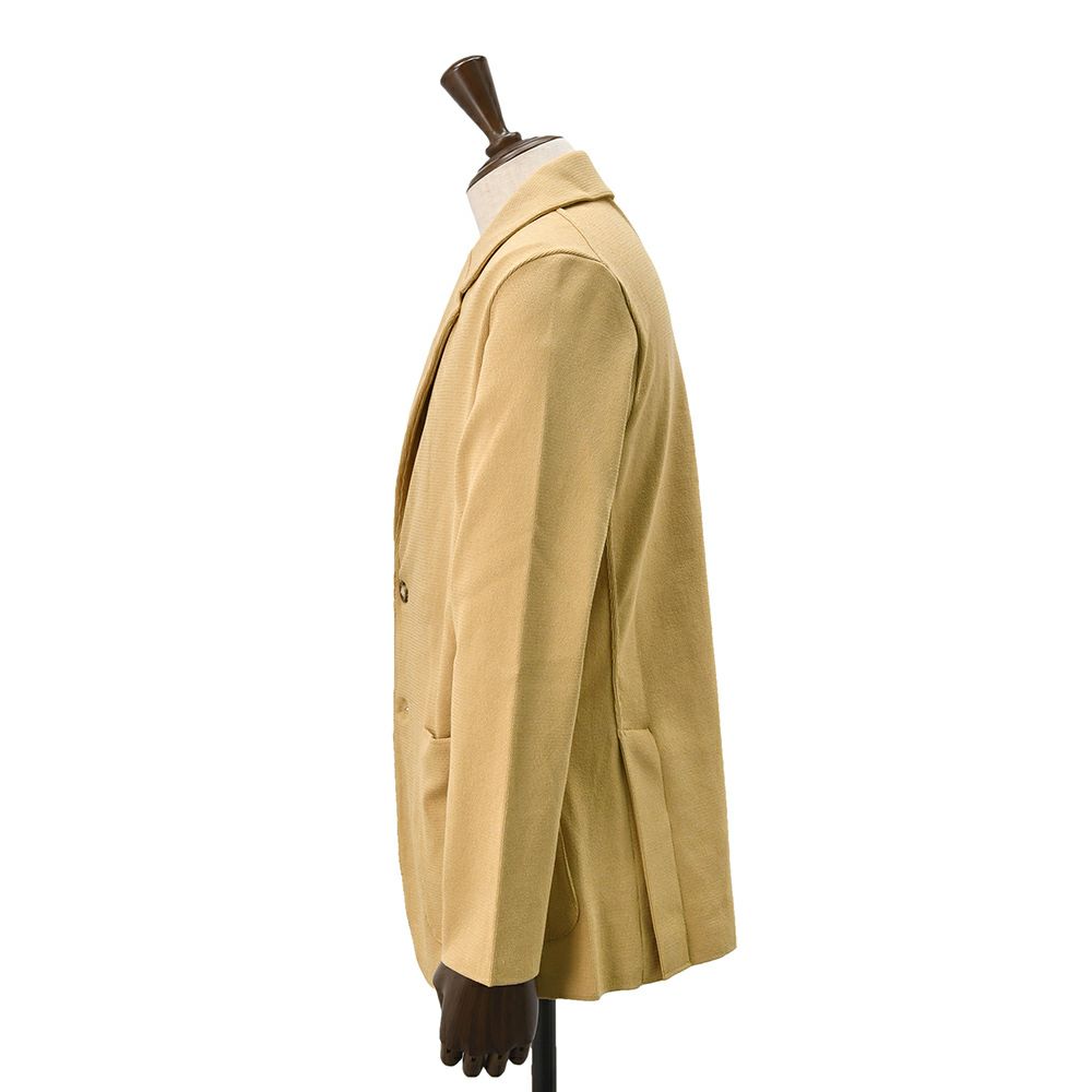 【preSALE!30%off】フィンジャックFinjackテーラードニットジャケットメンズGIACCA2SPACCHIモデルキャメルコットンストレッチ畦編みハイゲージマリオーネライン国内正規品でらでら公式ブランド