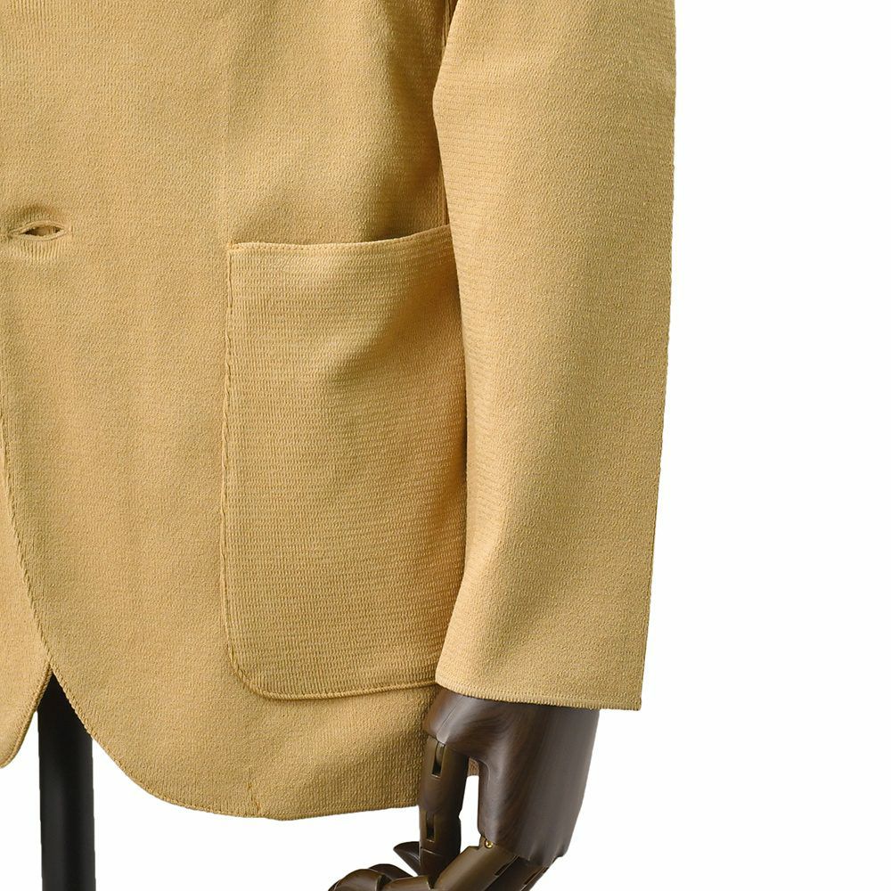 【preSALE!30%off】フィンジャックFinjackテーラードニットジャケットメンズGIACCA2SPACCHIモデルキャメルコットンストレッチ畦編みハイゲージマリオーネライン国内正規品でらでら公式ブランド