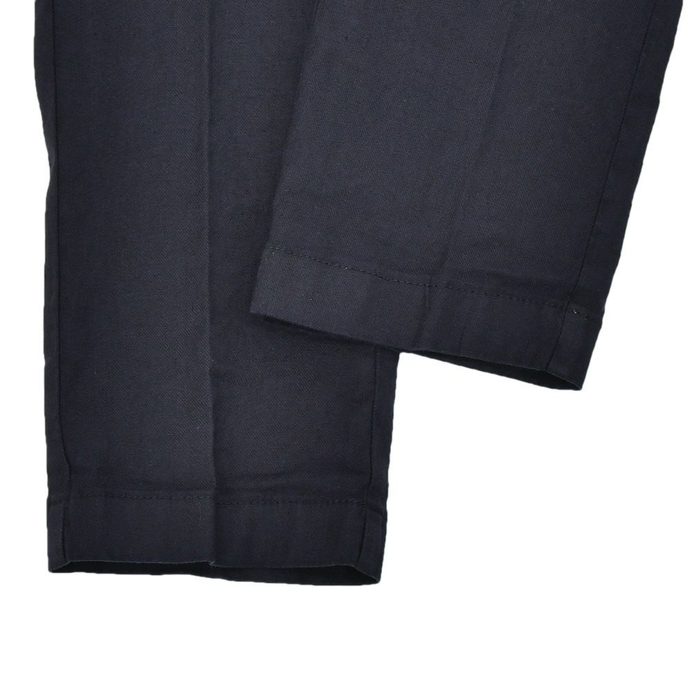 ベルウィッチBERWICHテーパードパンツメンズモレッロJMORELLOリネンコットンストレッチネイビー紺ノープリーツ3点留めフロントガーメントダイブランドロゴ刺繍国内正規品でらでら公式ブランド