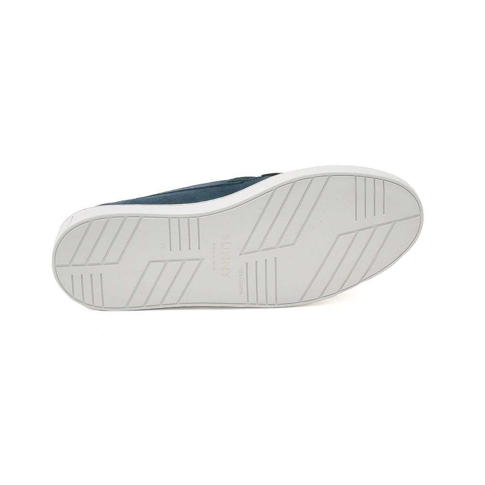 ペリーコサニーPELLICOSUNNYスリッポンメンズスエードレザーシューズブルー青BARTEXモカシンデザインM0052.5cmソール国内正規品でらでら公式ブランド