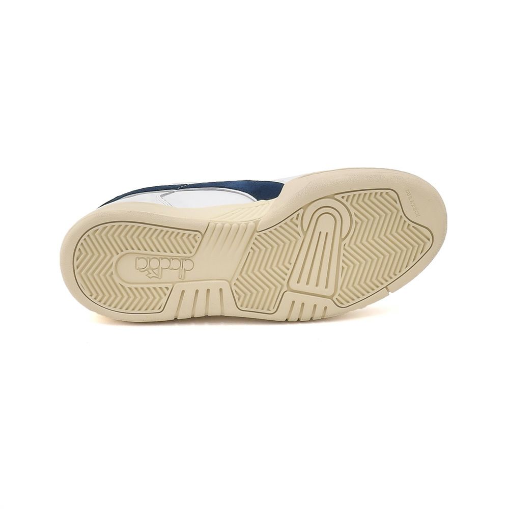 【preSALE!20%off】ディアドラヘリテージDiadoraHeritageレザースニーカーメンズローカットシューズB.560USEDホワイト×ネイビーヴィンテージ加工パンチング国内正規品でらでら公式ブランド