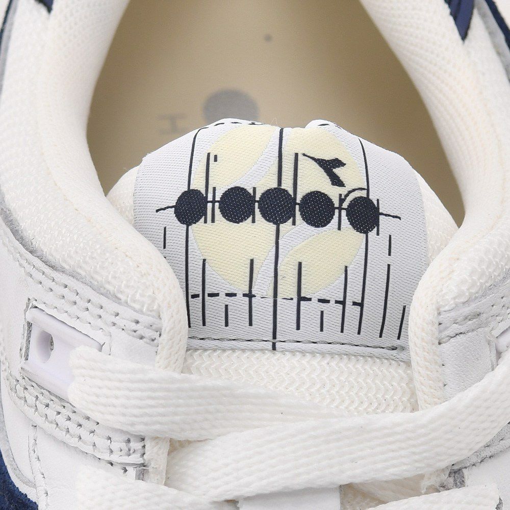 【preSALE!20%off】ディアドラヘリテージDiadoraHeritageレザースニーカーメンズローカットシューズB.560USEDホワイト×ネイビーヴィンテージ加工パンチング国内正規品でらでら公式ブランド