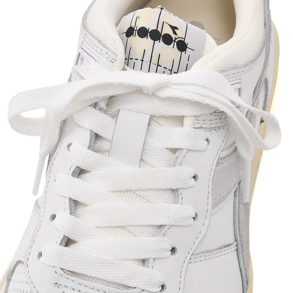 【preSALE!20%off】ディアドラヘリテージDiadoraHeritageレザースニーカーメンズローカットシューズB.560USEDホワイト×グレーパンチング国内正規品でらでら公式ブランド