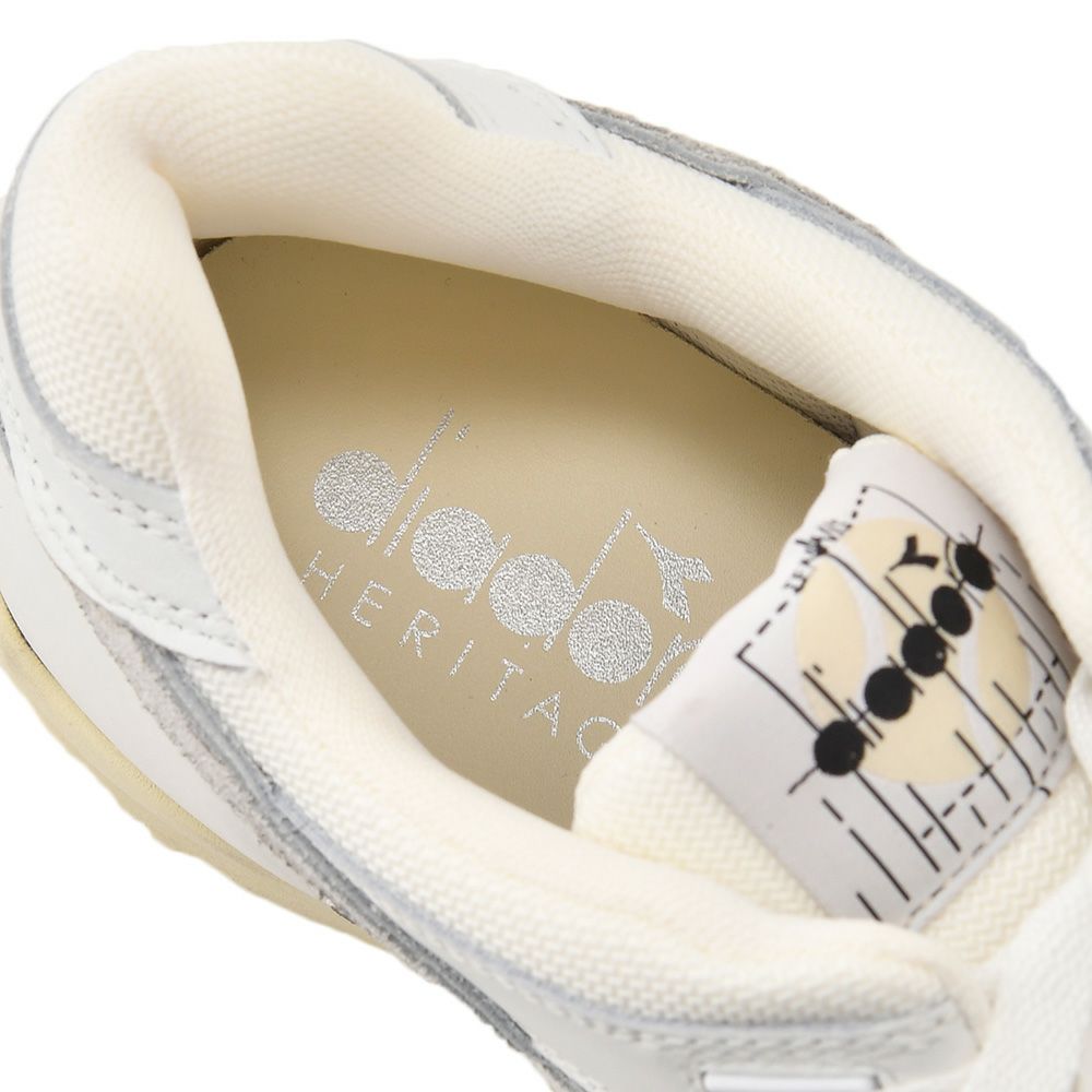 【preSALE!20%off】ディアドラヘリテージDiadoraHeritageレザースニーカーメンズローカットシューズB.560USEDホワイト×グレーパンチング国内正規品でらでら公式ブランド