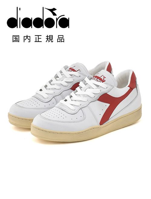 ディアドラ ヘリテージ Diadora Heritage レザースニーカー メンズ ローカットシューズ MI BASKET ROW USED  マイバスケット ホワイト×レッド ユーズド加工 国内正規品 で らでら公式 ブランド | Octet オクテット 名古屋 by林商店 |  メンズ通販セレクトショップ