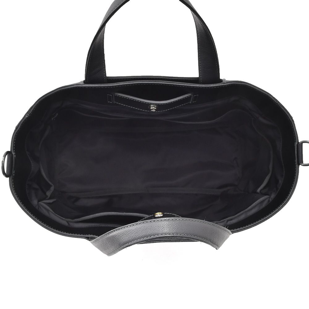 ファーロFAROトートバッグメンズUｒbanCollection防水カーフレザースクエア型ブラック黒パッチボタン開閉式ショルダーコード付きドレスカジュアル国内正規品でらでら公式ブランド