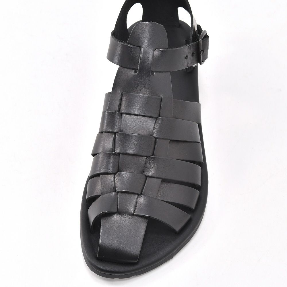 プレディビーノPREDIBINOグルカサンダルメンズバケッタレザー1902モデルブラック黒調節ストラップタイプフッドベットインソールイタリア製でらでら公式ブランド