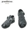 プレディビーノPREDIBINOグルカサンダルメンズバケッタレザー1902モデルダークグレー調節ストラップタイプフッドベットインソールイタリア製でらでら公式ブランド