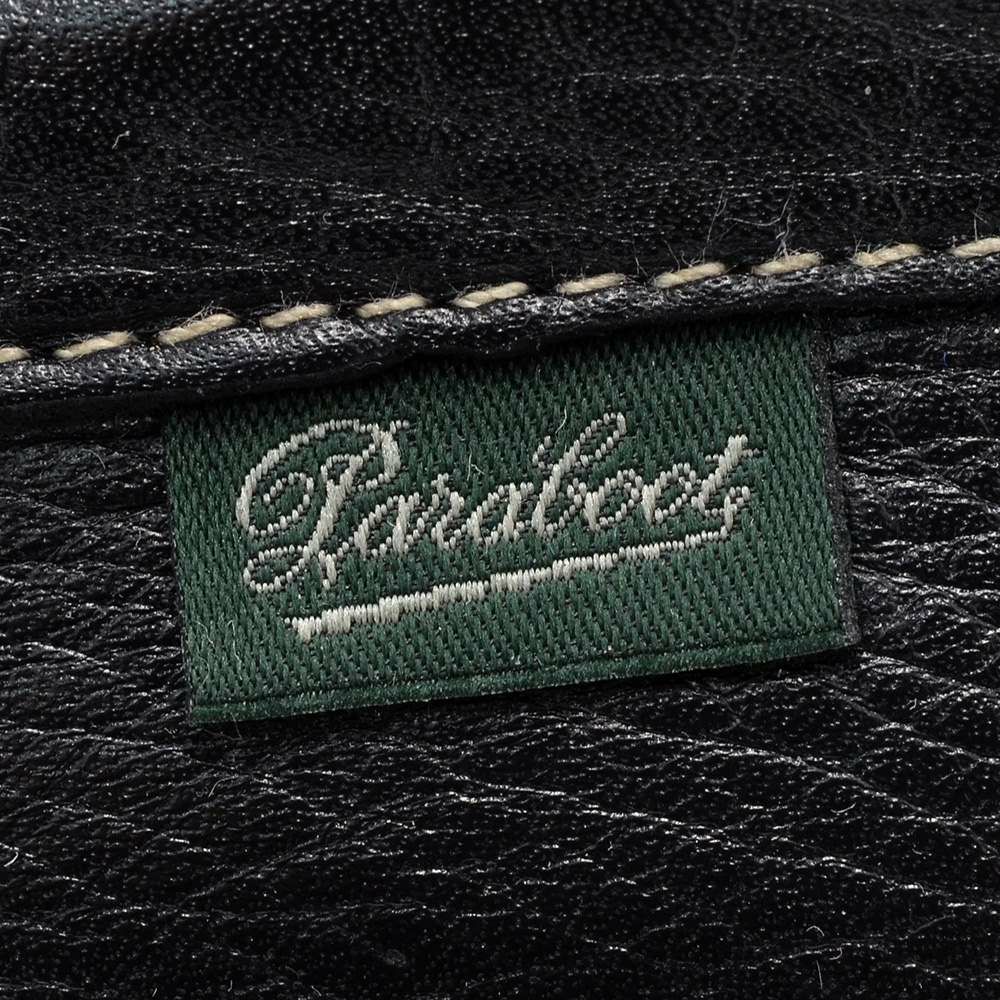 パラブーツ国内正規品黒しぼ揉み革タイプPARABOOTANVERSアンヴァースブラックレザースニーカーソール仕様のレザースリッポン