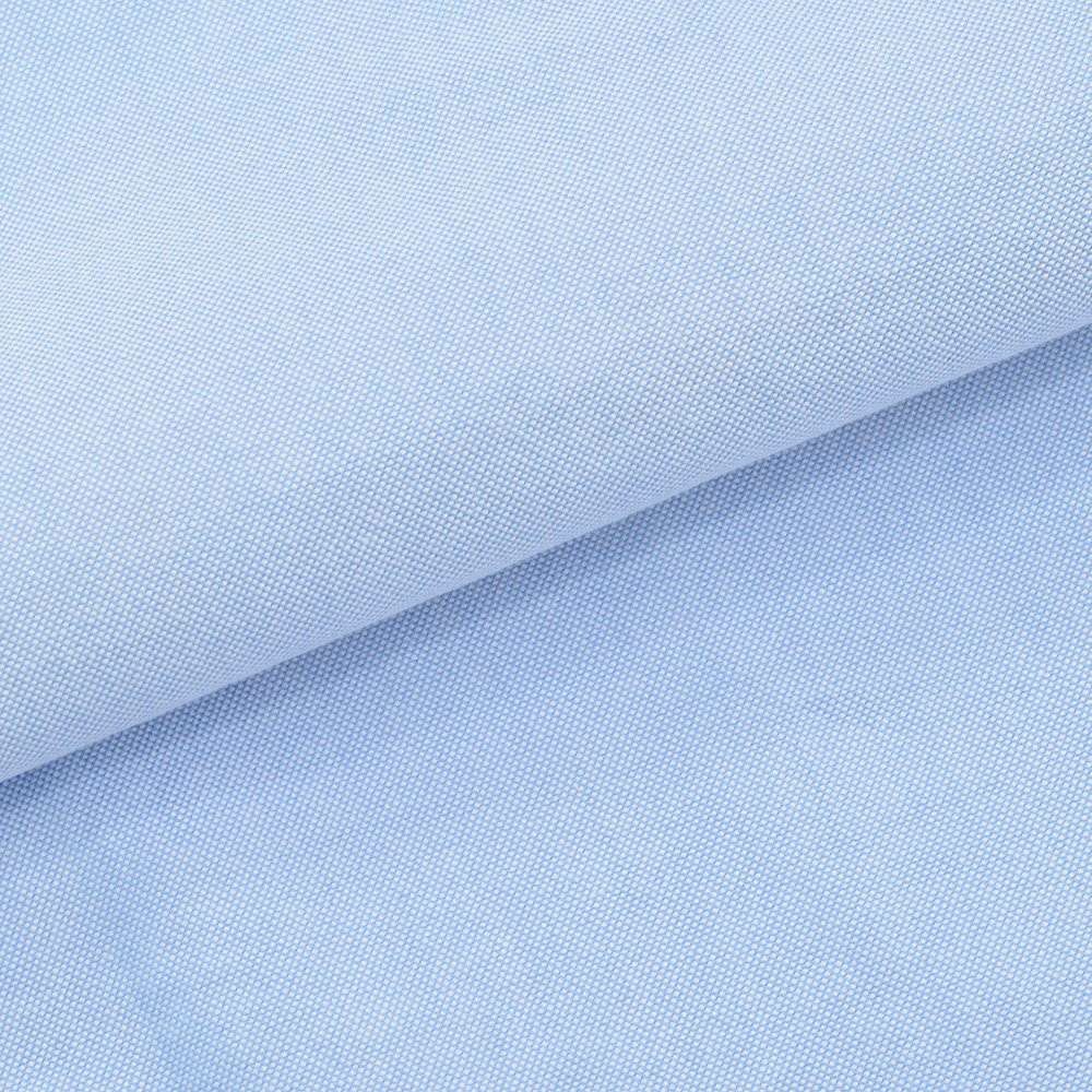 ジャンネットGIANNETTOカジュアルシャツメンズ長袖コットンシャンブレーホリゾンタル襟スリムフィットサックスブルーイタリア製国内正規品でらでら