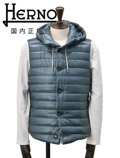 ヘルノ レジェンド HERNO LEGEND ダウンベスト メンズ スタンドネック型 撥水ナイロン IL GILET ネイビー PI012ULE 薄手  軽量 国内正規品 でらでら 公式ブランド | Octet オクテット 名古屋 by林商店 | メンズ通販セレクトショップ