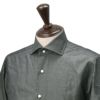 バルバBARBAドレスシャツメンズブロード生地I1U13セミワイドスプリットカラーチャコールグレーレギュラーフィットビジネスドレスイタリア製国内正規品でらでら公式ブランド