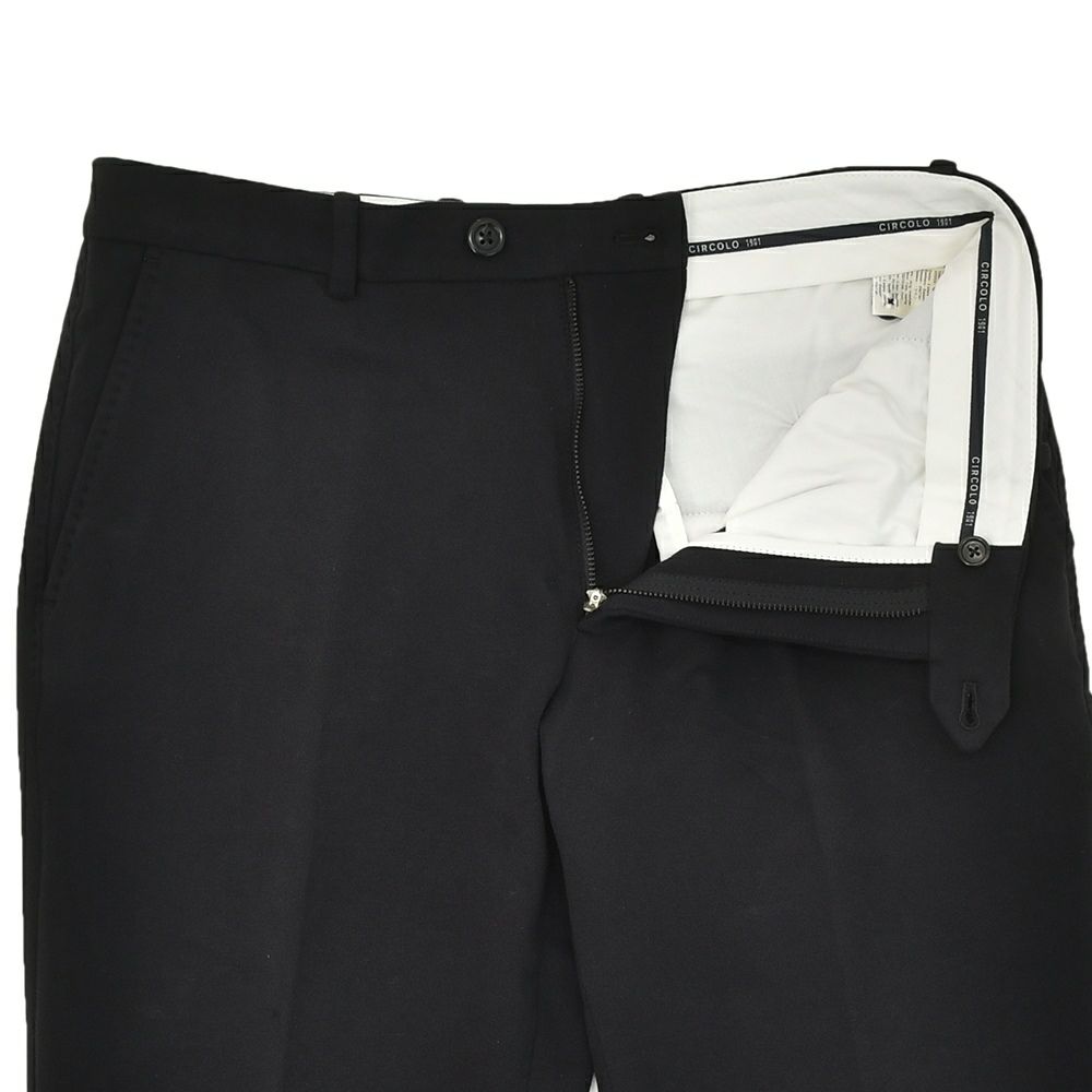 チルコロCIRCOLO1901テーパードパンツメンズノープリーツコットンジャージFELPACHINOブラック黒裏起毛製品染めスウェット生地国内正規品でらでら公式ブランド