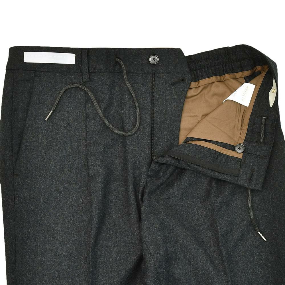 【preSALE!20%off】ブリリアBRIGLIA1949イージースラックスメンズREDAACTIVEレダアクティブテクノウール生地チャコールグレードローコード調節シャーリング仕様テーパードシルエット国内正規品でらでら公式ブランド