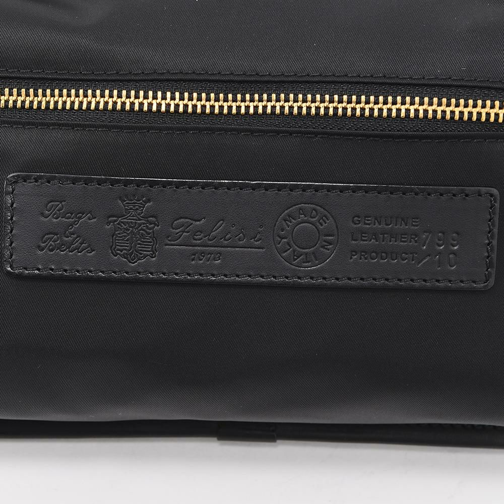 フェリージfelisiウエストバッグメンズナイロンボディバッグ799/10/DSブラック軽量レザートリミング国内正規品でらでら公式ブランド