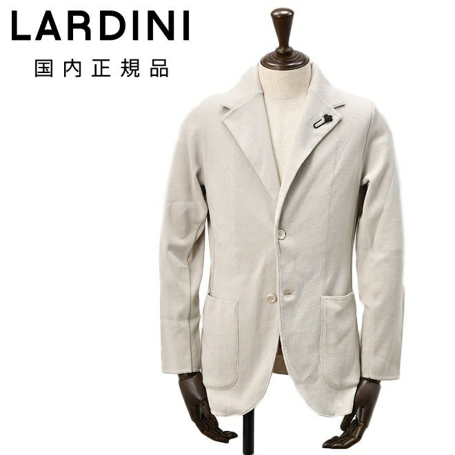 【preSALE!20%off】ラルディーニLARDINIニットジャケットメンズ2つ釦シングルフロントJALJM56-IV63001ブロック織りブラウン茶カーディガンブート二エール付国内正規品でらでら公式ブランド