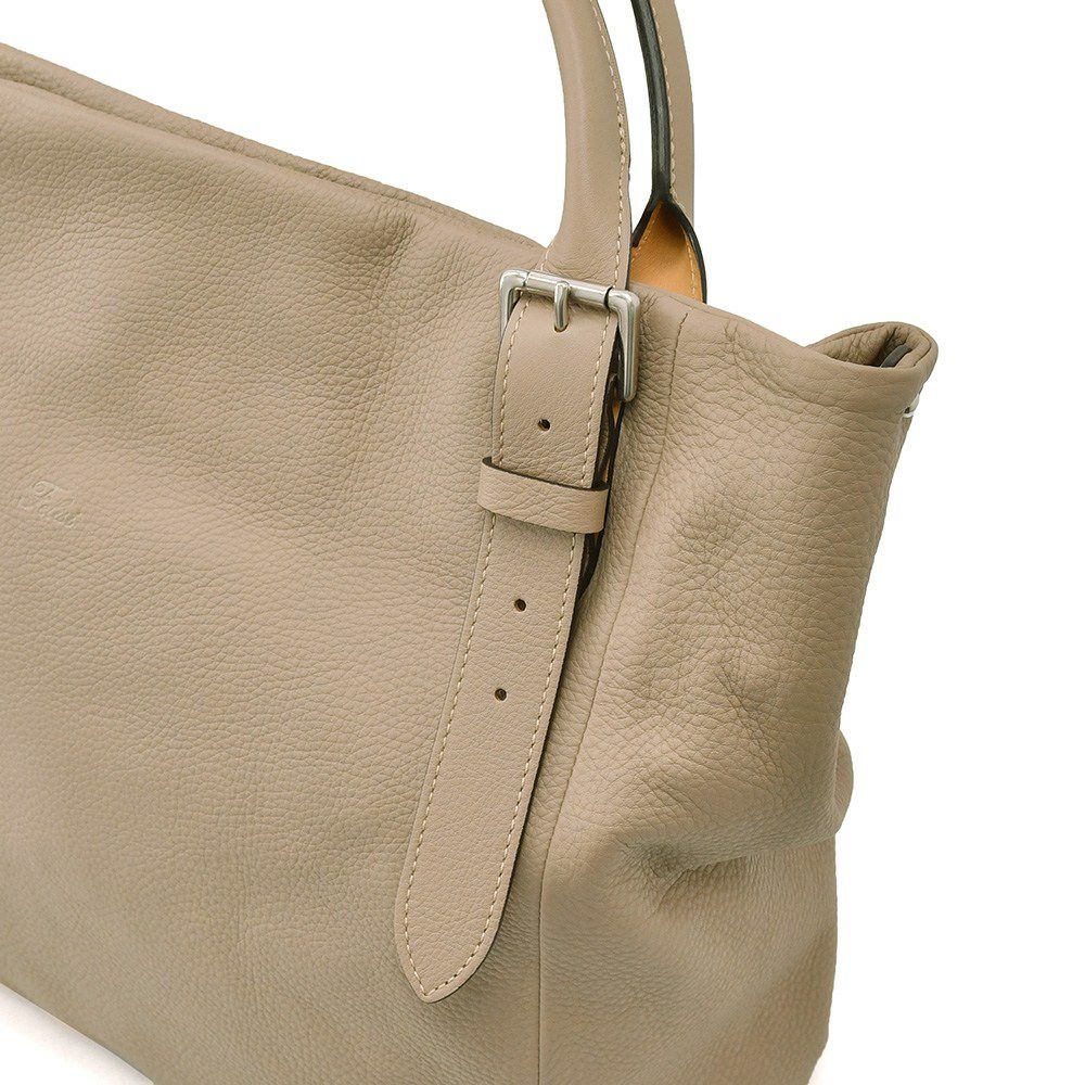 フェリージFelisiトートバッグメンズ17/60/2/LD+DSシュリンクレザーグレージュダブルフェイス変形型マグネット開閉ハンドル調節可能ブランド刻印国内正規品でらでら公式ブランド