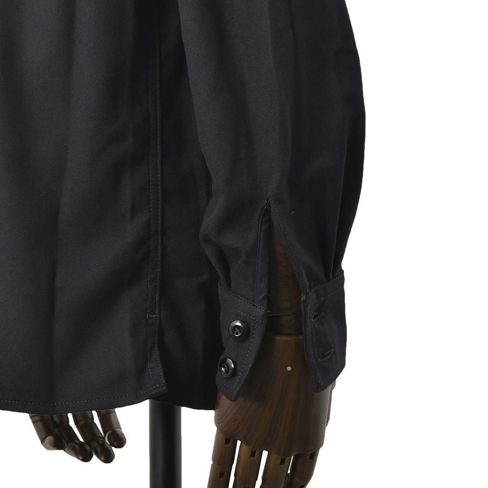 【preSALE!20%off】リプレイREPLAYCPOシャツジャケットメンズコットンブレンドシャツサルトリアーレブラック両胸フラップ付きポケットフレンチフロントボックスシルエット国内正規品でらでら公式ブランド