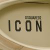 ディースクエアードDSQUARED2レザースニーカーメンズローカットシューズCASSETTAカセッタICONロゴプリントライトベージュレースアップゴムソール国内正規品でらでら公式ブランド