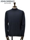 ジョンスメドレーJOHNSMEDLEYモックネックニットメンズKILDAYハイゲージセーターミッドナイト長袖メリノウール30ゲージMODERNFITモダンフィット国内正規品でらでら公式ブランド