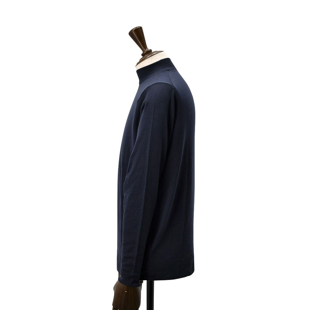 ジョンスメドレーJOHNSMEDLEYモックネックニットメンズKILDAYハイゲージセーターミッドナイト長袖メリノウール30ゲージMODERNFITモダンフィット国内正規品でらでら公式ブランド