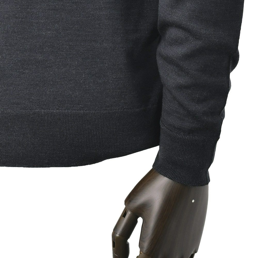 ジョンスメドレーJOHNSMEDLEYタートルネックニットメンズLEVINEハイゲージセーター30Gダークグレー長袖メリノウールMODERNFITモダンフィット国内正規品でらでら公式ブランド