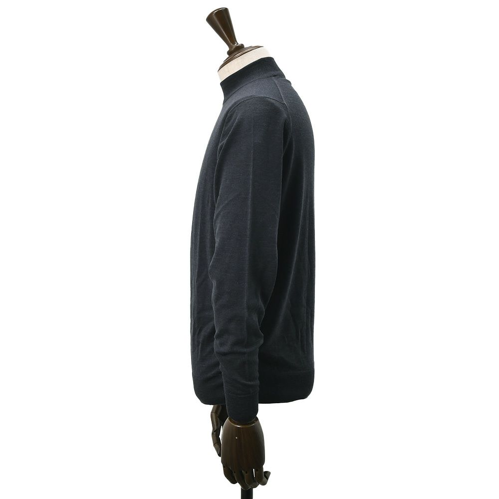 ジョンスメドレーJOHNSMEDLEYモックネックニットメンズKILDAYハイゲージセーターダークグレー長袖メリノウール30ゲージMODERNFITモダンフィット国内正規品でらでら公式ブランド