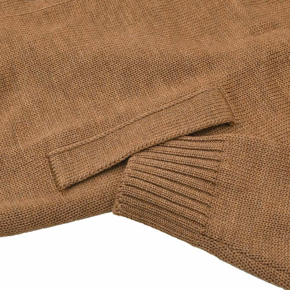 ザノーネZANONEニットカーディガンメンズCHIOTOキョートスタンドネック型ミドルゲージメリノウールブラウン5ゲージニットアウター810100-ZR229国内正規品でらでら公式ブランド