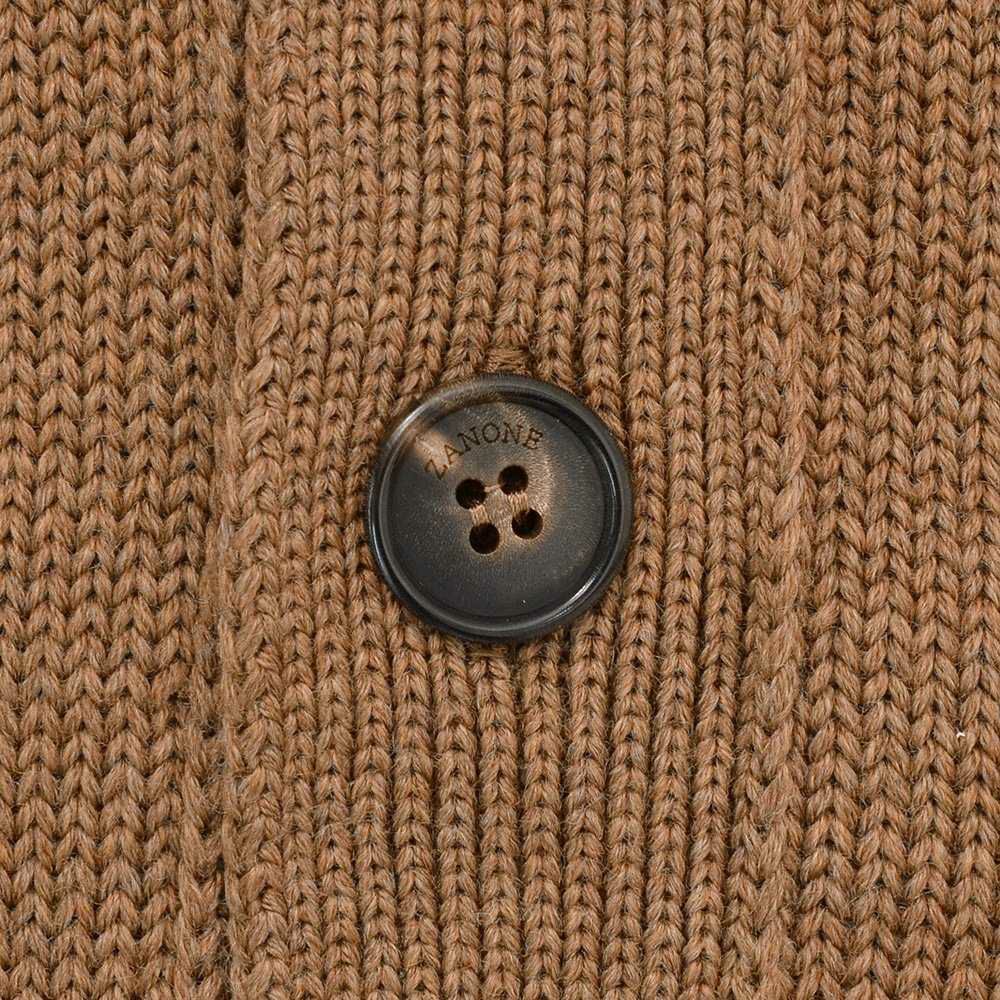 ザノーネZANONEニットカーディガンメンズCHIOTOキョートスタンドネック型ミドルゲージメリノウールブラウン5ゲージニットアウター810100-ZR229国内正規品でらでら公式ブランド