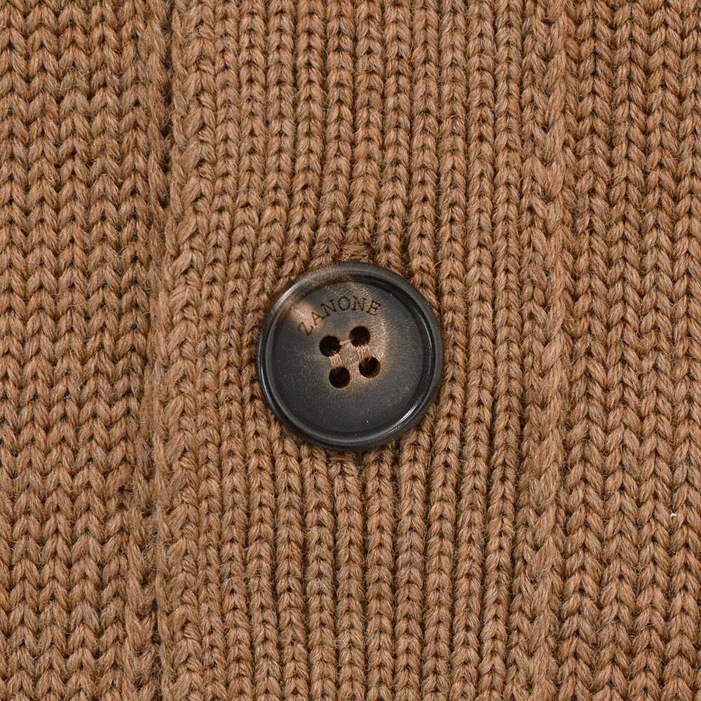 ザノーネZANONEニットカーディガンメンズCHIOTOキョートスタンドネック型ミドルゲージメリノウールブラウン5ゲージニットアウター810100-ZR229国内正規品でらでら公式ブランド