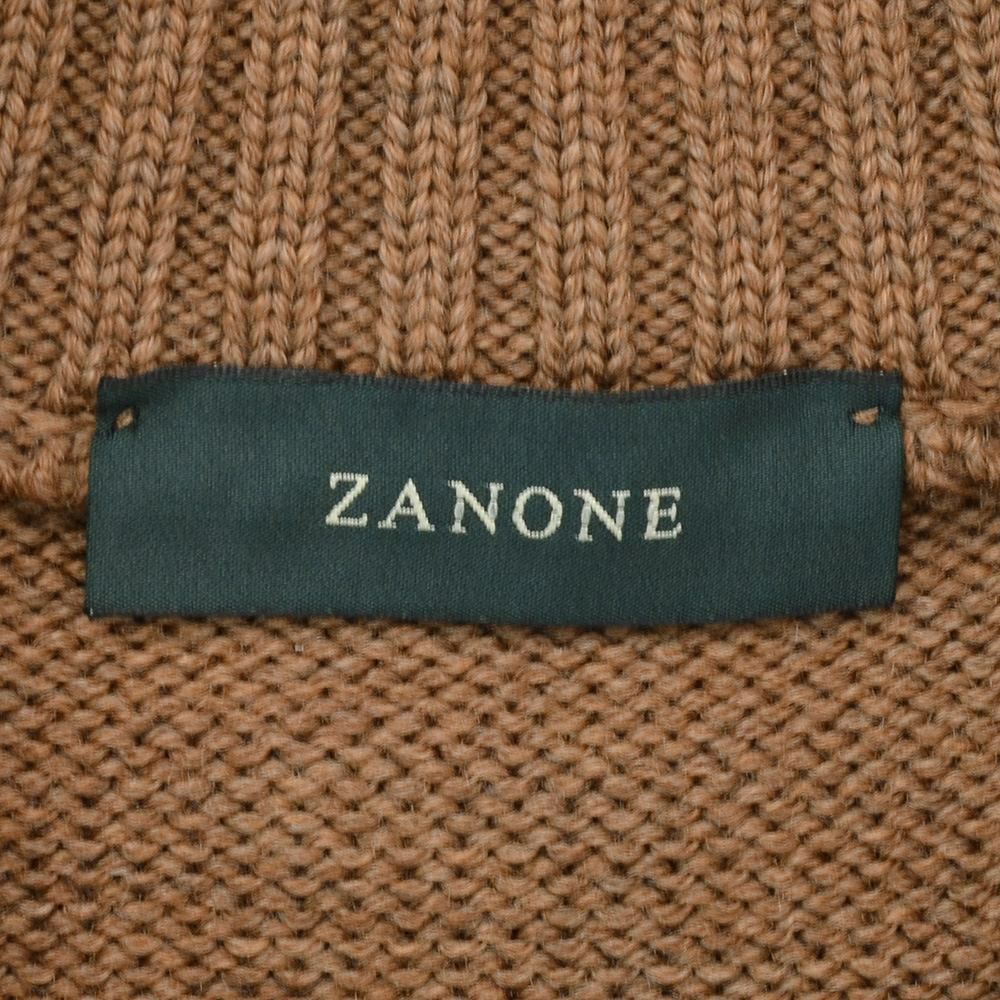 ザノーネZANONEニットカーディガンメンズCHIOTOキョートスタンドネック型ミドルゲージメリノウールブラウン5ゲージニットアウター810100-ZR229国内正規品でらでら公式ブランド