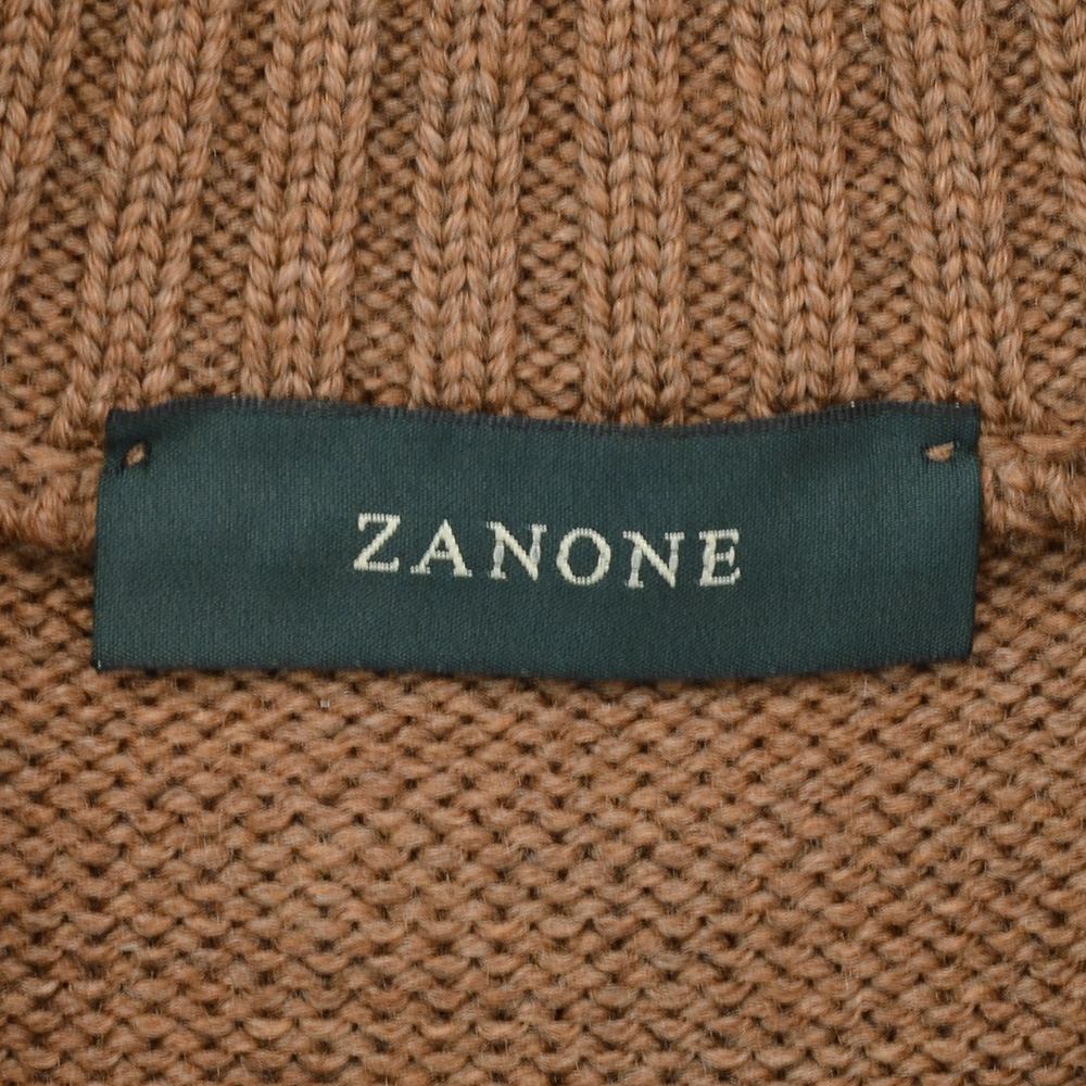 ザノーネZANONEニットカーディガンメンズCHIOTOキョートスタンドネック型ミドルゲージメリノウールブラウン5ゲージニットアウター810100-ZR229国内正規品でらでら公式ブランド