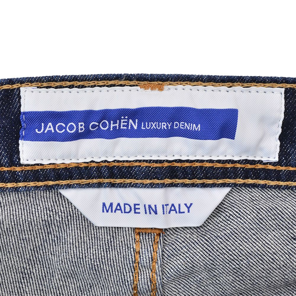 ヤコブコーエンJACOBCOHENデニムパンツメンズストレッチジーンズBARDバードモデルインディゴウォッシュハラコパッチ国内正規品でらでら公式ブランド