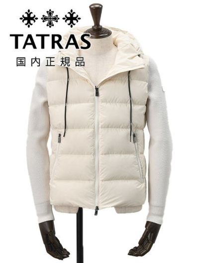 タトラス TATRAS ダウンベスト メンズ POSEIDONE ポセイドーネ ダウンベスト アイボリー ダウンジレ ナイロン スタンドネック  フード着脱式 国内正規品 でらでら公式 ブランド | Octet オクテット 名古屋 by林商店 | メンズ通販セレクトショップ