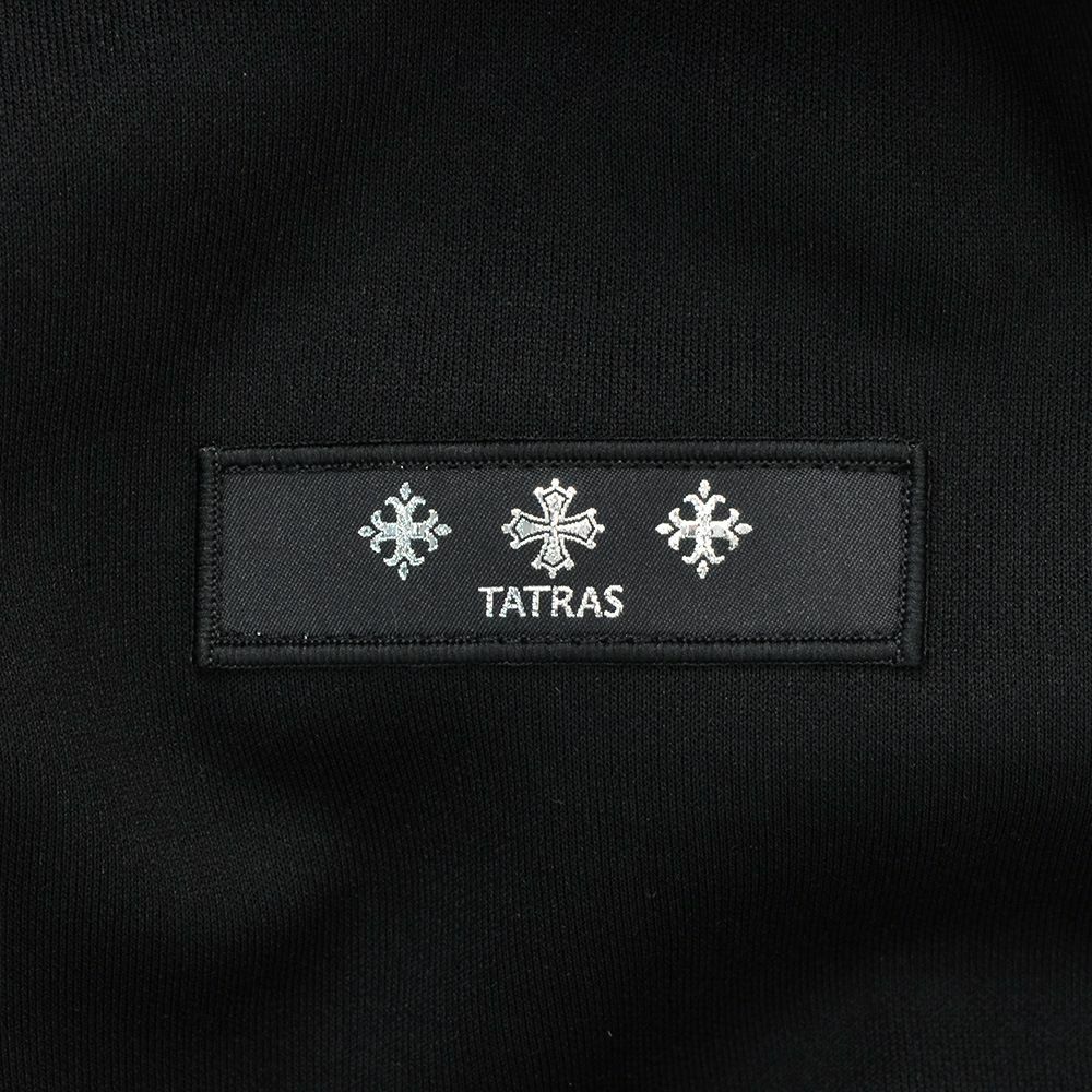 タトラスTATRASダウンブルゾンメンズタロTARO袖切替ダウンジャケットブラック黒ハイブリッド型マットナイロン胸ポケットデザイン撥水加工スリムシルエット国内正規品でらでら公式ブランド