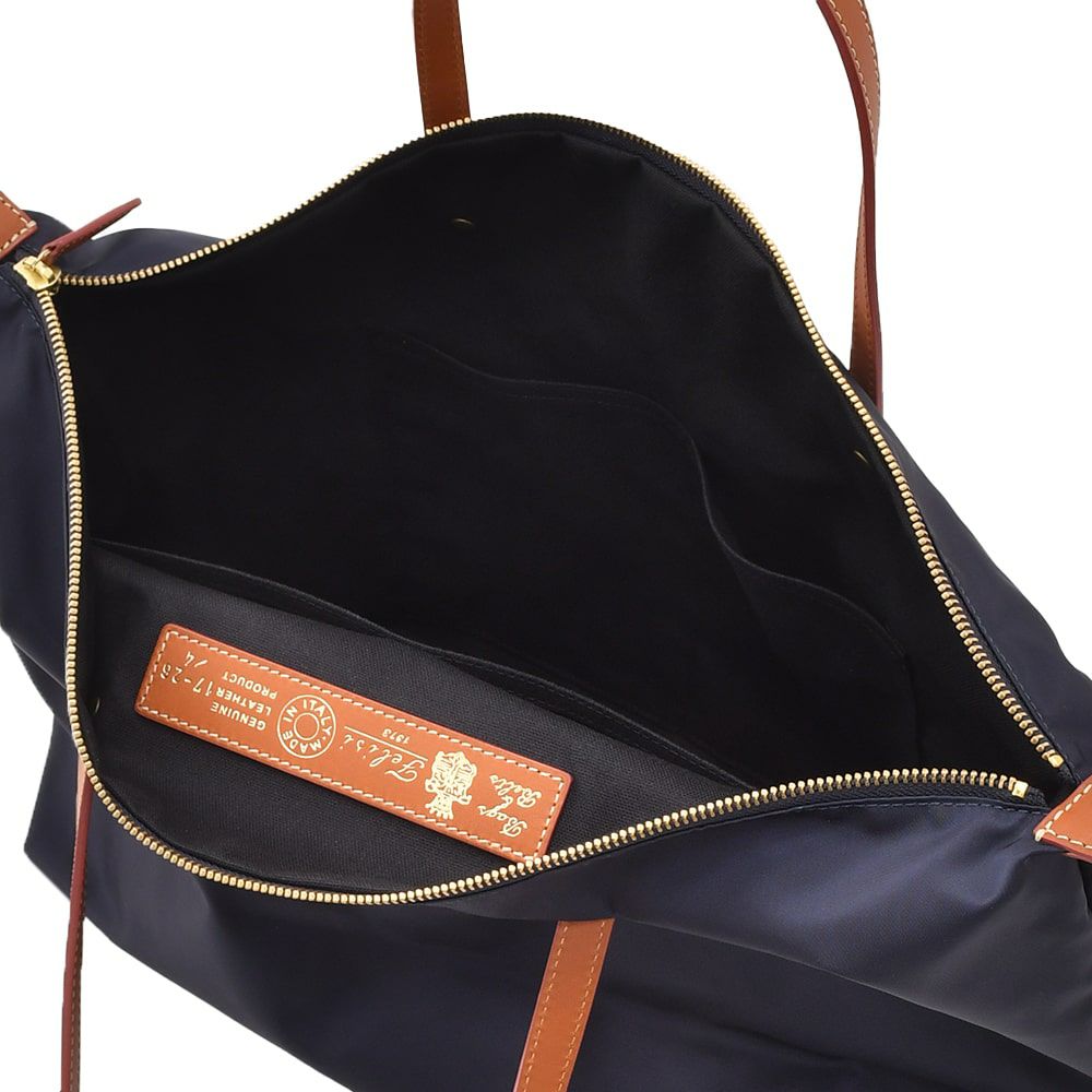 フェリージFELISIトートバッグメンズナイロン×レザー17/26/4/DSネイビーハンドバッグ鞄ブランドロゴデザイン男女兼用ファスナー開閉国内正規品でらでら公式ブランド