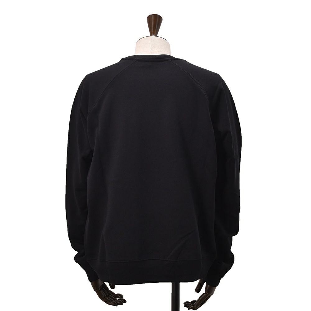 【preSALE!20%off】ヌメロヴェントゥーノN°21長袖トレーナーメンズスウェットシャツブランドロゴプリントブラック黒クルーネック仕様裏パイルラグランスリーブリラックスフィット国内正規品でらでら公式ブランド